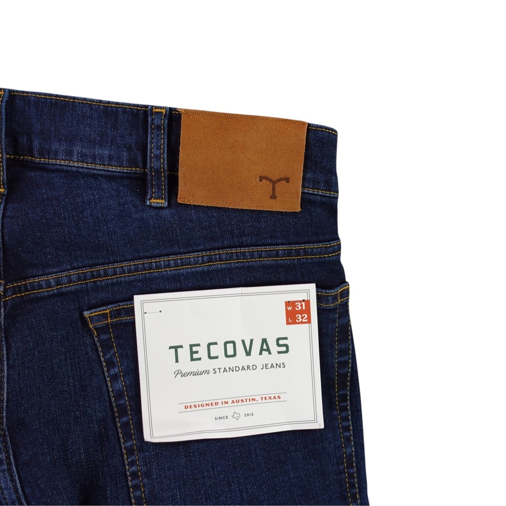 Tecovas Standard Jeans Men 31x32 Dark Wash Blue Premium Stretch Denim Western